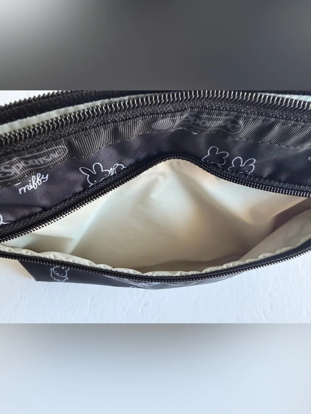 Lesportsac Cosmetic Clutch Miffy Black Stencil
